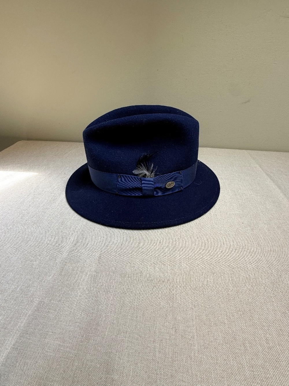 Bailey of Hollywood Men’s Blixen Wool Fedora Navy Blue Size XL